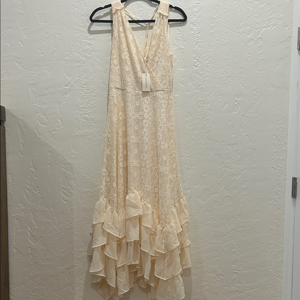 Sundance Cream Lace High Low Dress - Picture 2 of 6